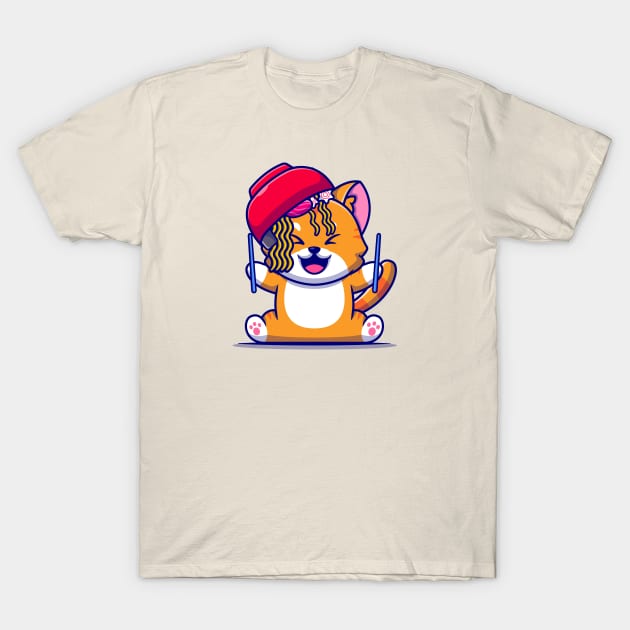 Cat ramen bowl shirt 2025